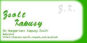 zsolt kapusy business card